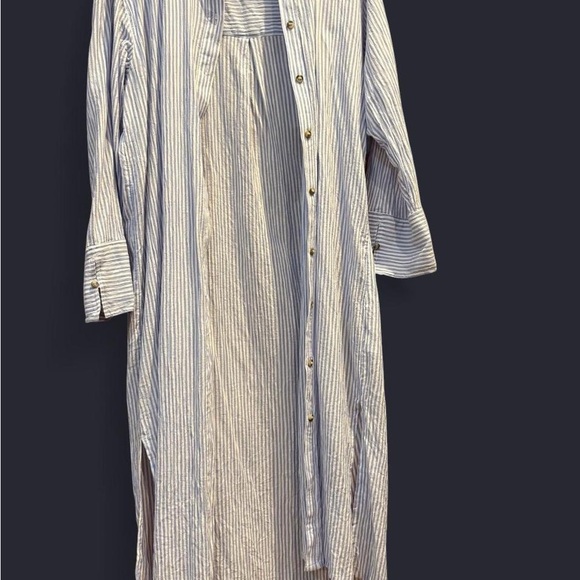 H&M Dresses & Skirts - H&M Blue and White Striped Shirt Dress